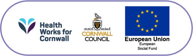 Health Works for Cornwall, Cornwall Council and ESF logos
